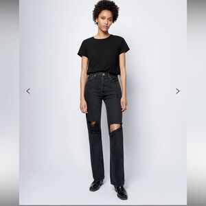 RE/DONE Black High Rise Loose Jeans